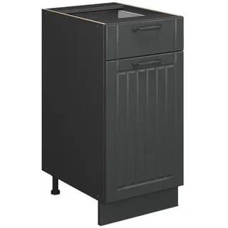 Vicco Schubladenschrank Fame-Line 40 x 40 x 82 cm Dunkelgrau