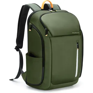 Ponhog Rucksack Herren, Groß Laptop Rucksack 17 Zoll, Reiserucksack mit Anti Diebstahl Computerfach, Laptoptasche für Reise Business Arbeit Weekender, Grün