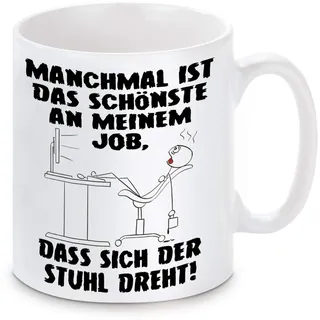 Herzbotschaft Lieblingsmensch Tasse mit Motiv Modell Das Schönste an Meinem Job, Keramik, Weiß, 11 x 11 x 11 cm