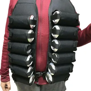 Fowybe Outdoor-Trinkweste - Bierweste Trinkgürtel,Tragbare Getränkeweste mit 12 Taschen, Grillzubehör für Reisen, Wandern, Grillen, Bergsteigen