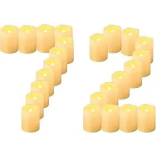 72 Flackernde, Flammenlose Led-teelichter, Batteriebetrieben, Elektrische Teelichter, Kleine Kerzen Für Geburtstag, Hochzeit, Halloween Und Weihnachtsdekoration