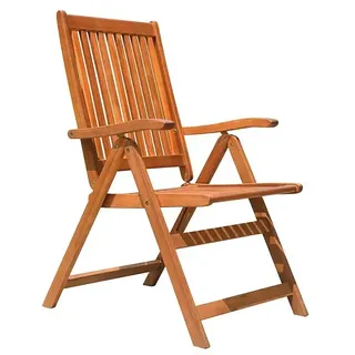 Sunfun Diana Garten-Positionssessel  (Akazie, Klappbar, Natur, B x T x H: 56 x 75,5 x 105 cm)