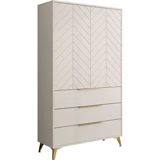 Mirjan24 Drehtürenschrank Xylix 2D3SZ 104 x 180 x 40 cm Beige