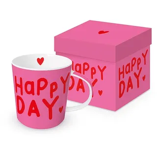 ppd Jumbotasse "Happy Heart" in Pink - 400 ml