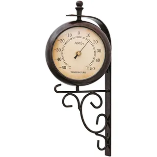 AMS Funkwanduhr 12,0 5961 braun