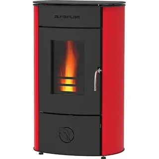 Kaminofen Alfa Plam Gala 8 kW Energieklasse A Rot ECO Design NEU BimSchV Stufe 2