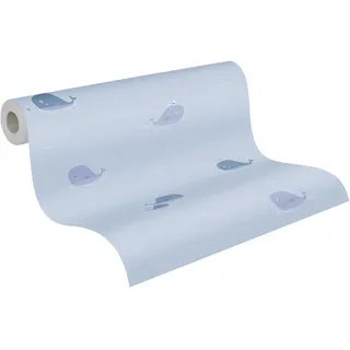 A.S. Création Little Love Vliestapete 64 cm x 10 m PVC-frei blau/grau/weiß 381441