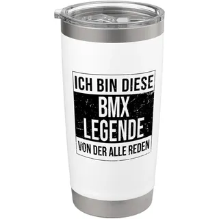 BMX-Fahrrad Fahrer Geburtstag geboren Legende BMX Doppelwandiger Edelstahl-Thermobecher