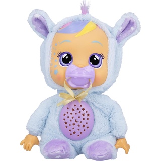 CRY BABIES Goodnight Starry Sky Jenna | Interaktive Baby Puppe für die Schlafenszeit mit LED-Tränen und Sternenlichter-Projektion als Nachtlicht – Spielzeug für Jungen und Mädchen
