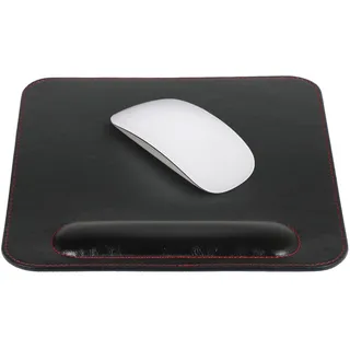Londo Leder Mauspad mit Handgelenkauflage – Rutschfeste Unterseite, Glatte Oberfläche, Ergonomisches Design