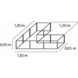Vitavia Linus In&Out 401 M 185 x 185 x 40 cm Seegras/Schwarz