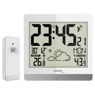 Technoline WS 8119 20,7 cm silber/weiß