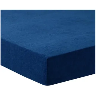 Traumschlaf Spannbettlaken Frottee 180 x 200 - 200 x 200 cm blau