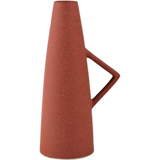 AM Design Tischvase Dekovase mit Henkel, aus Keramik, Höhe ca. 26 cm (1 St), Vase in außergewöhnlichler Form, Keramikvase, Dekoobjekt braun|rot