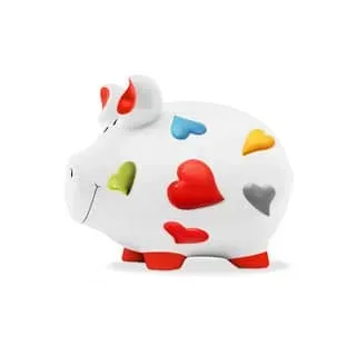 KCG Spardose Schwein groß 10030719 Herzen