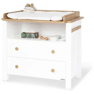 Pinolino Wickelkommode Lova, Weiß, Holz, Eiche, 102x77x99 cm, Babymöbel, Wickelkommoden & Zubehör, Wickelkommoden