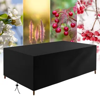 Winter Gartenmöbel Abdeckung 120x80x90cm/LxWxH 420D Oxford Schutzhülle Anti-UV Schutzhülle Gartenmöbel für Sofa Tisch Stühle Gartentische Terrassenmöbel Wasse Anti-Fade Schutz vor Kälte und Regen