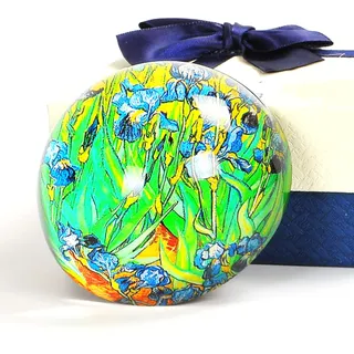 Kristallkugel Schwertlilien Halbkugel Glas Halbkugel Briefbeschwerer Heimdekoration Ornamente Kugel Miniatur Kreative Geschenke