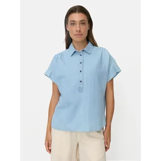 CAMEL ACTIVE Kurzarmbluse mit Knopfleiste Hellblau M