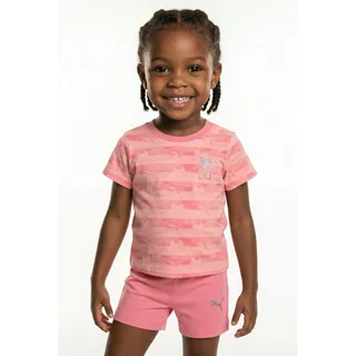 Puma Trainingsanzug PUMA "X GABBY'S DOLLHOUSE MINICATS TEE AND SHORTS SET INF", Mädchen, Gr. 98, wild pink, Jersey, Obermaterial: 100% Baumwolle.