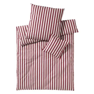 ELEGANTE Lido Perkal Rot 155 x 220 cm + 40 x 80 cm/80 x 80 cm