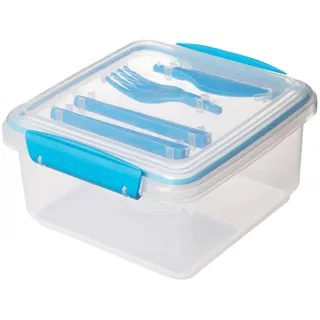 Sistema Brotdose plus Besteck TO GO | 1,2 L Lunchbox mit Messer & Gabel für Kinder & Erwachsene | Gemischte Farben (nicht auswählbar)