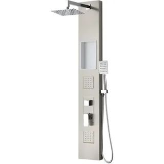Badplaats Duschpaneel Monterra 140 x 20 cm – Aluminium-duschset