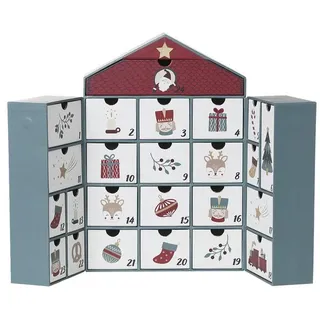 vertbaudet Adventskalender Kinder Haus-Adventskalender aus Pappe grün