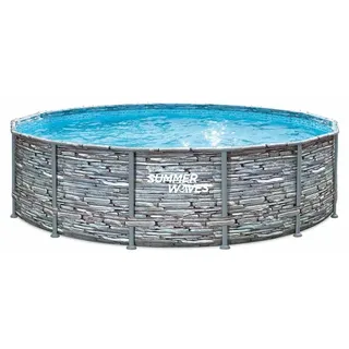 Summer Waves Elite Frame Pool 427 x 107 cm Steinoptik