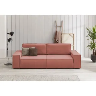OTTO home Schlafcouch Cord 3-Sitzer Rot