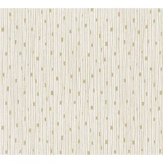 A.S. Création Vliestapete Linien Creme Gold
