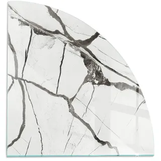Funkenschutzplatte für Kamin 100x100 cm Hartglas Dekorative Glasbodenplatte Hitzeschutz Elegantes Design Quadrant Schutzplatte Glasboden Stilvollem Motiv - Marmoradermuster