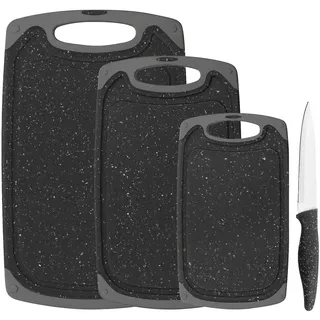 Gräwe Schneidebrett-Set Polypropylen 4-tlg. 3 Größen 0 x 0 cm Grau