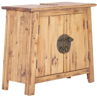 Woodkings® Waschbeckenunterschrank Rangun Massivholz Pinie Waschtischunterschrank massiv Badmöbel Badezimmer Badezimmerschrank Badschrank Bad Unterschrank