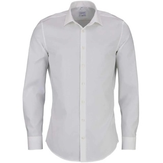 Seidensticker Herren Hemd Slim Fit Bügelfrei Kent Langarm Business Shirt, Ecru, 41