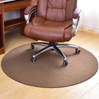 WHOJA Bodenschutzmatte Kurzer Plüsch Runder Teppich Für Wohnzimmer, Schlafzimmer, Büro, Arbeitszimmer Hartbodenschutz Mehrere Größen und Farben Umweltfreundlich (Color : Brown, Size : 100cm)