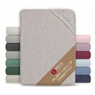biberna 0841380 Melange-Flanell 90 x 190 - 100 x 200 cm sturmgrau