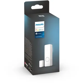 Philips Hue Secure Smart Home Kontaktsensor für Türen und Fenster, einfache Installation, Smart Home Security und Lichtsteuerung mit nur einer App, Hue Bridge erforderlich, schwarz