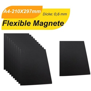 Magnet 5er-Pack flexible Magnetfolie DIN A4 Größe 210x297x0,6 mm Schwarz (10-St)