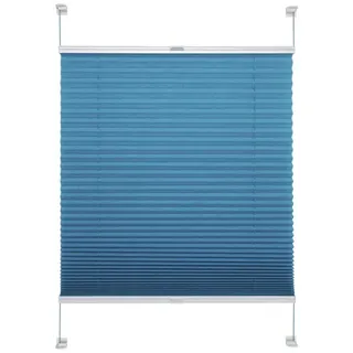 LIEDECO Klemmfix Plissee Young Colours 80 x 220 cm blau