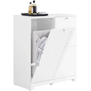 SoBuy BZR213 Badschrank 78 x 90 x 38 cm Weiß Holzwerkstoff