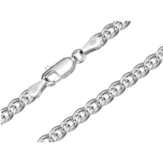 Silberkettenstore Silberkette Doppelpanzerkette 5,8mm - 925 Silber, Länge wählbar von 38-90cm silberfarben 50cm