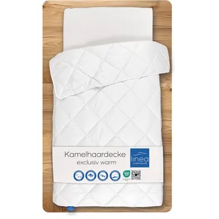 LINEA by böhmerwald - exclusive - Kamelhaardecke normal, 155x220, 100% Kamelhaar, Allergiker geeignet, selbstreinigend, nicht in der Maschine waschbar, in Deutschland produziert