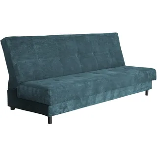 Mirjan24 Schlafsofa, Türkis, Holz, Kunststoff, Kiefer, 3-Sitzer, Rechteckig, 195x90x85 cm, Wohnzimmer, Sofas & Couches, Schlafsofas