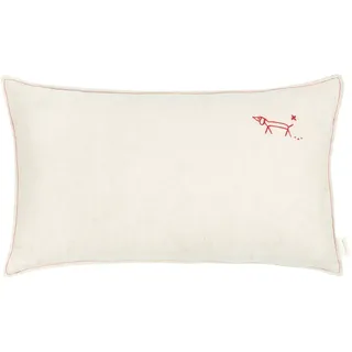 Nobodinoz - L1N0 Embroid. Kissen, 50 x 30 cm greige (bestickt)