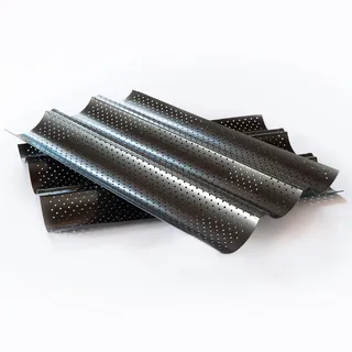 Baguette-Blech antihaft-beschichtet Baguette backen mit perforierten Backblech Ofenblech Baguette Form