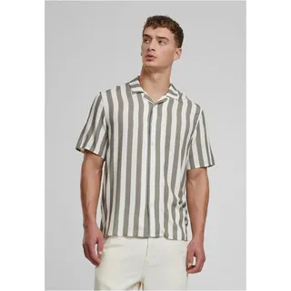 URBAN CLASSICS Langarmhemd Viscose AOP Resort Shirt grün M