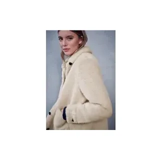 Street One Fake Fur Overshirt - Beige