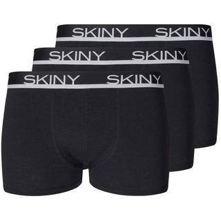 SKINY Herren Boxer Shorts 3er Pack - Trunks, Pants, Unterwäsche Set, Cotton Stretch Schwarz S