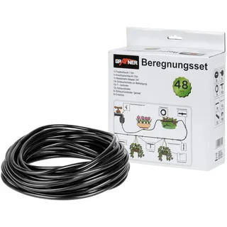 Grafner 48 TLG. Bewässerungsset, mit Perlschlauch, Dripschlauch, vielen Verbindern usw, ideal für Gewächshäuser, Hochbeete, Pflanzen, Beete, automatische Gartenbewässerung Bewässerungsschlauch